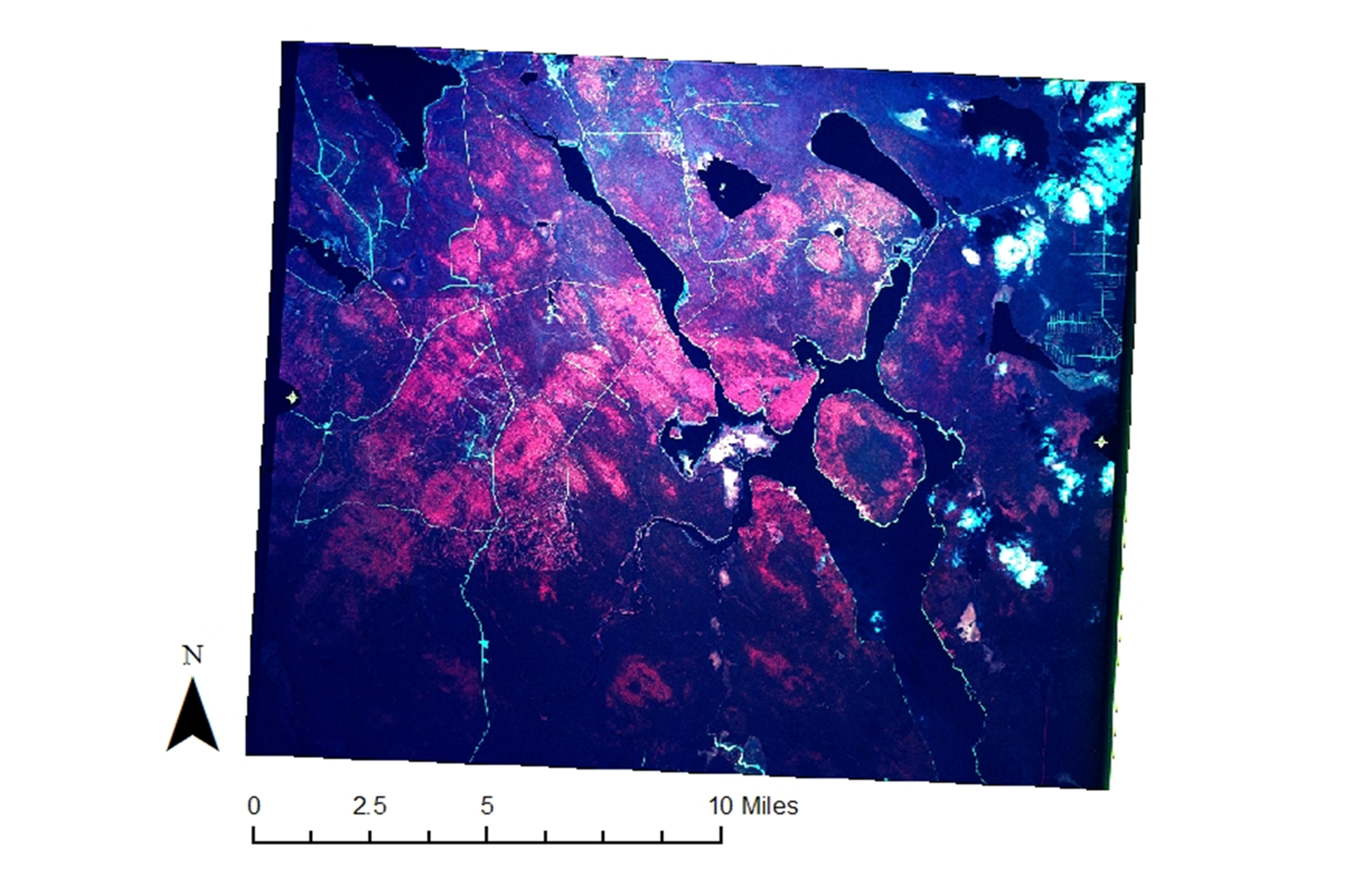 Example NASA U2 color infrared image from 1972